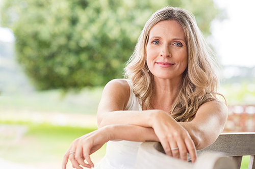 beautiful skin | photo of mature woman with healthy skin